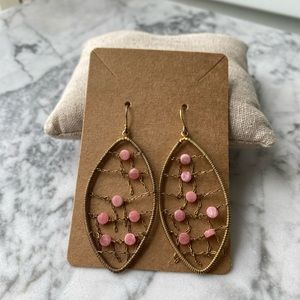 Leaf Shaped Wired Earrings
